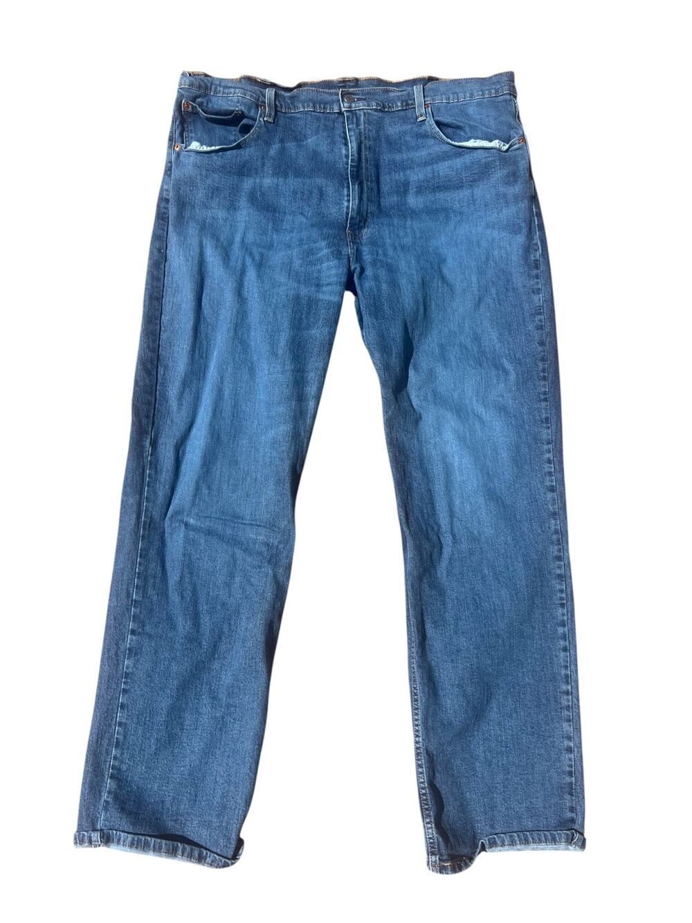 LEVI Men's Medium Wash Straight Jeans Size 44x34